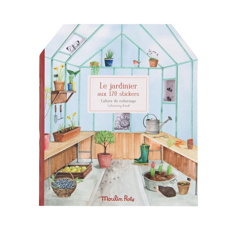 Cuaderno de Colorear y Pegatinas El Jardinero Le Jardin du Moulin - Moulin Roty