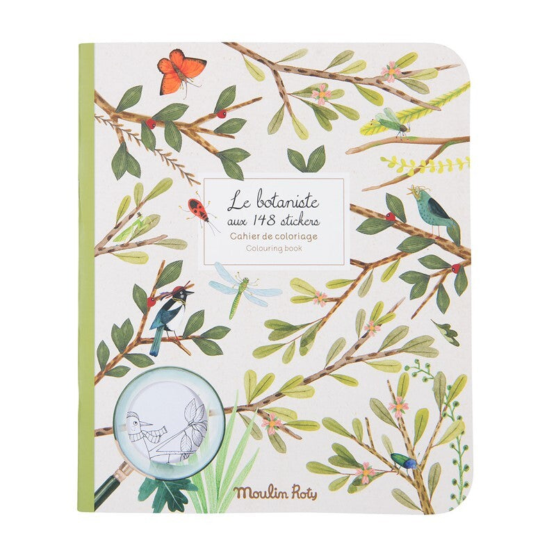 Cuaderno de Colorear y Pegatinas El Botánico Le Jardin du Moulin - Moulin Roty