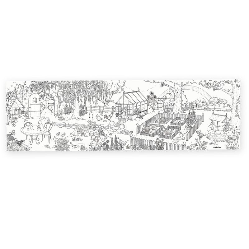 Póster Gigante para Colorear El Jardinero Le Jardin du Moulin - Moulin Roty