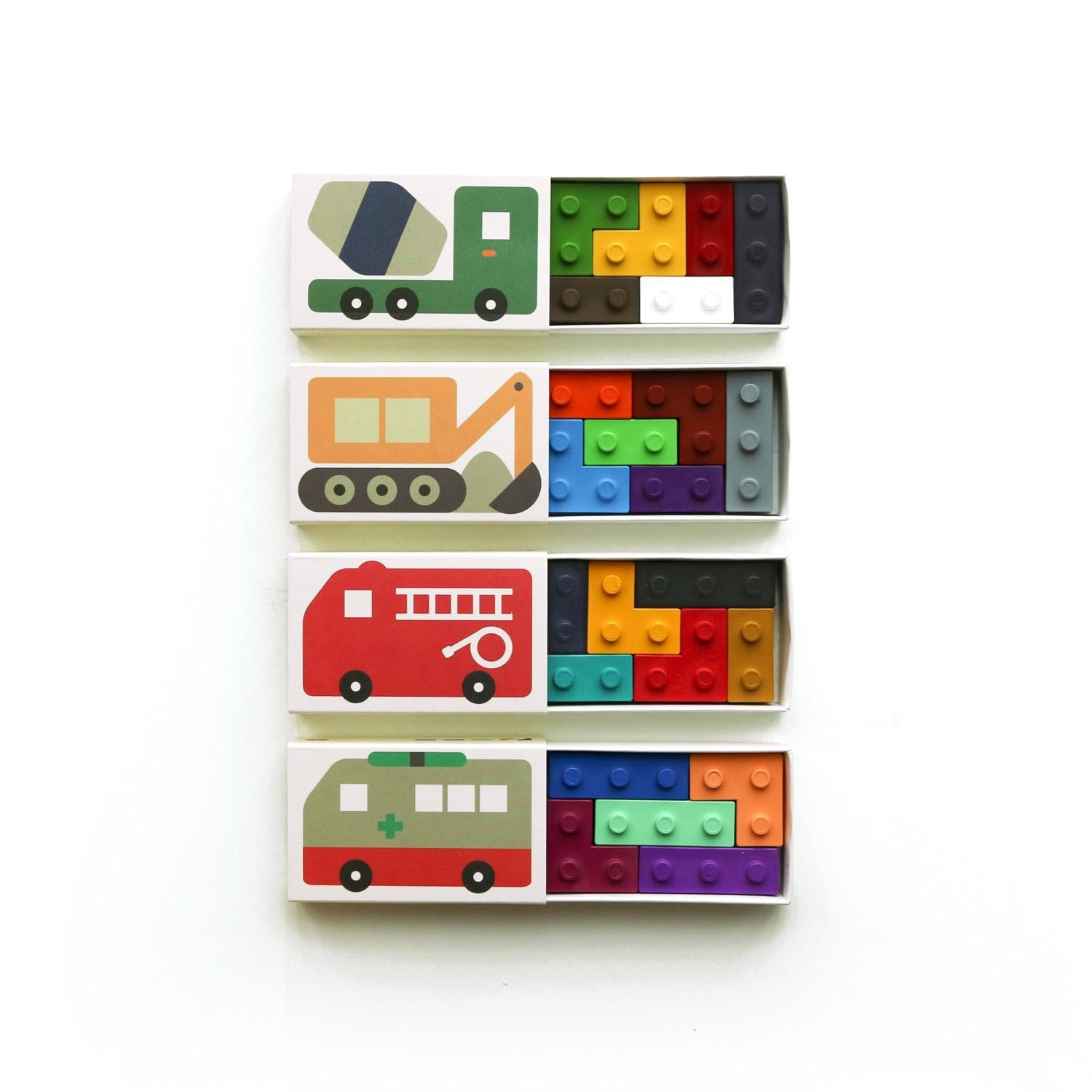 Crayones en bloque Crayon Block Car Set 4 - Goober