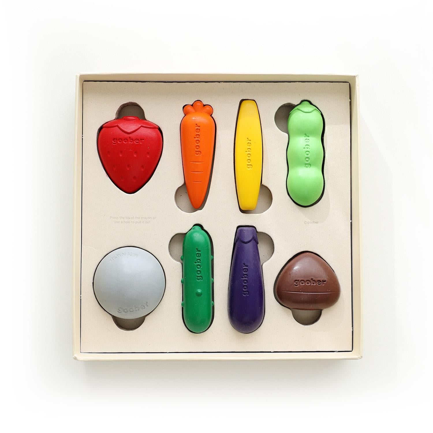 Crayones en forma de verduras y frutas Crayon Farm - Goober