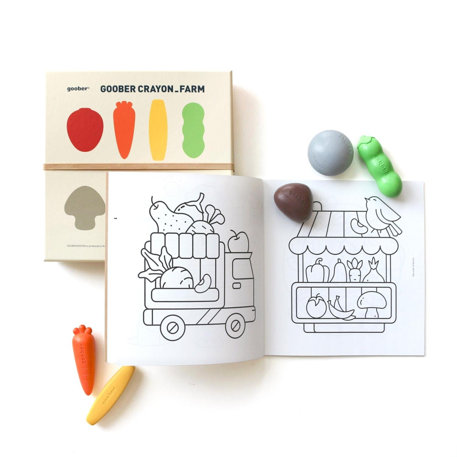 Crayones en forma de verduras y frutas Crayon Farm - Goober