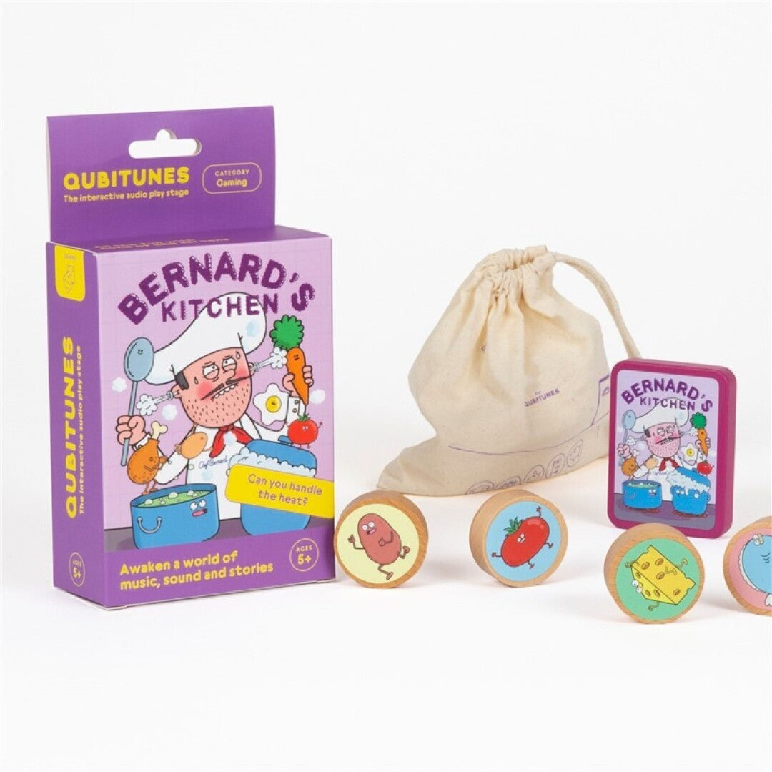 Qubitunes Bernard's Kitchen - Cartucho de Juego y Figuras de Madera