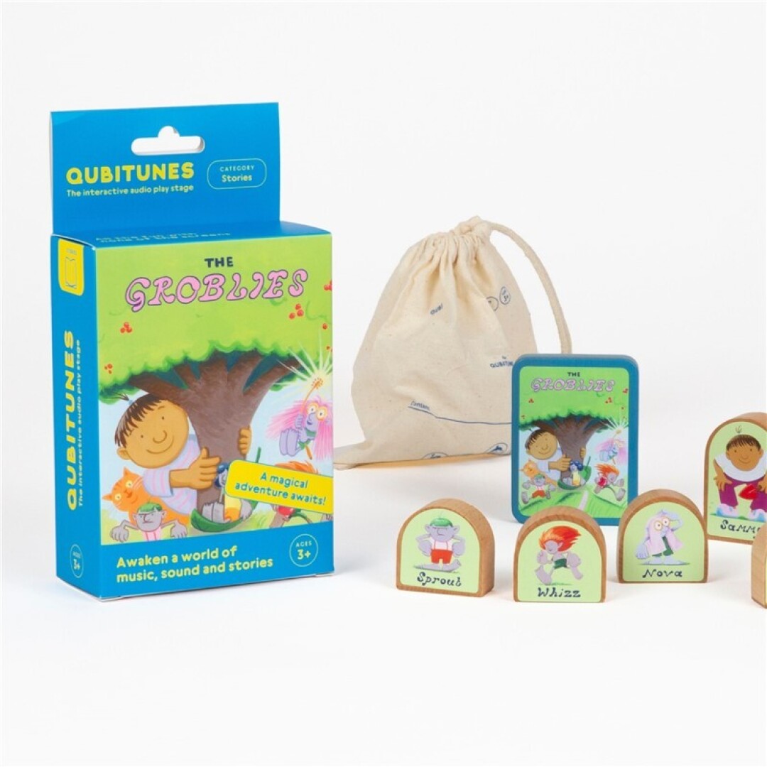 Qubitunes The Groblies - Cartucho de Juego y Figuras de Madera