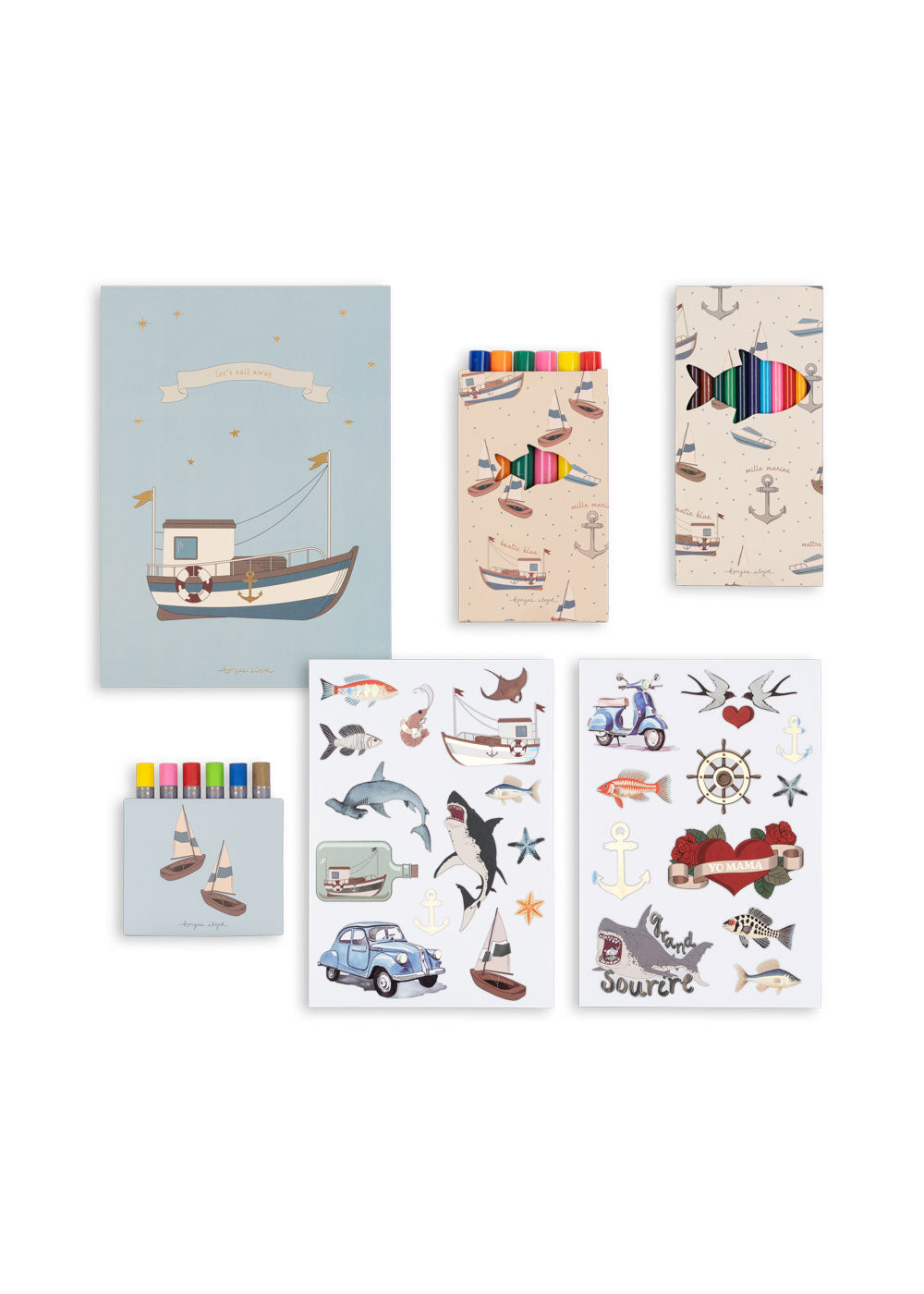 Set de Pequeño Artista de 6 Piezas Sail Away – Konges Sløjd