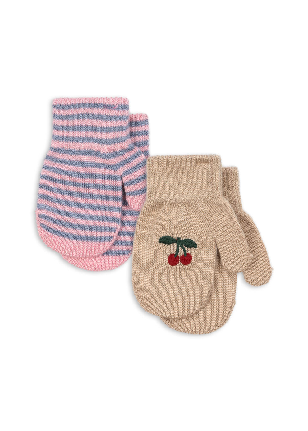 Pack de 2 Manoplas de Punto FILLA Cherry/Stripe - Konges Sløjd