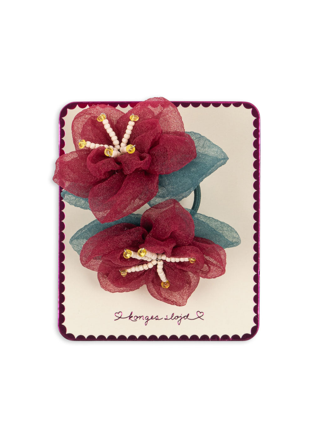 Pack de 2 Coleteros con Flor FLEUR Sangria - Konges Sløjd