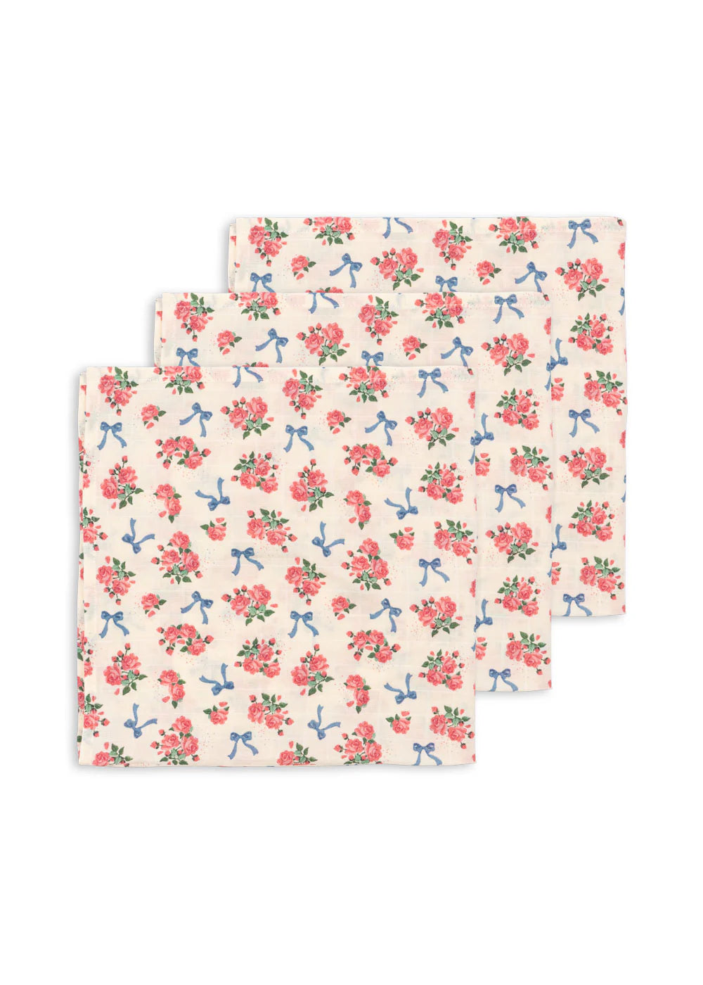 Set de 3 Pañuelos de Muselina de Algodón Orgánico (Bella Rosita) – Konges Sløjd