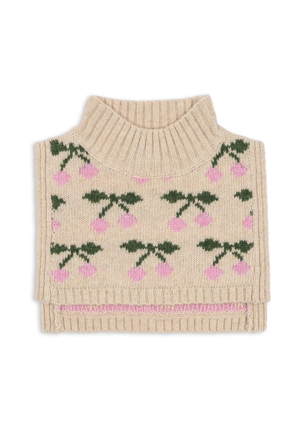 Calentador de Cuello de Lana Belou Cherry – Konges Sløjd