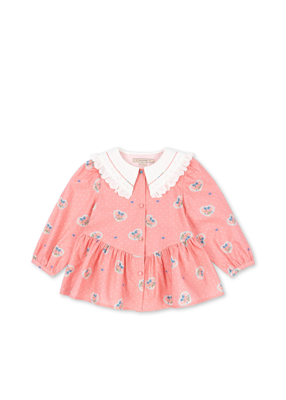 Blusa de Algodón Orgánico Cher Coeur Rose - Konges Sløjd