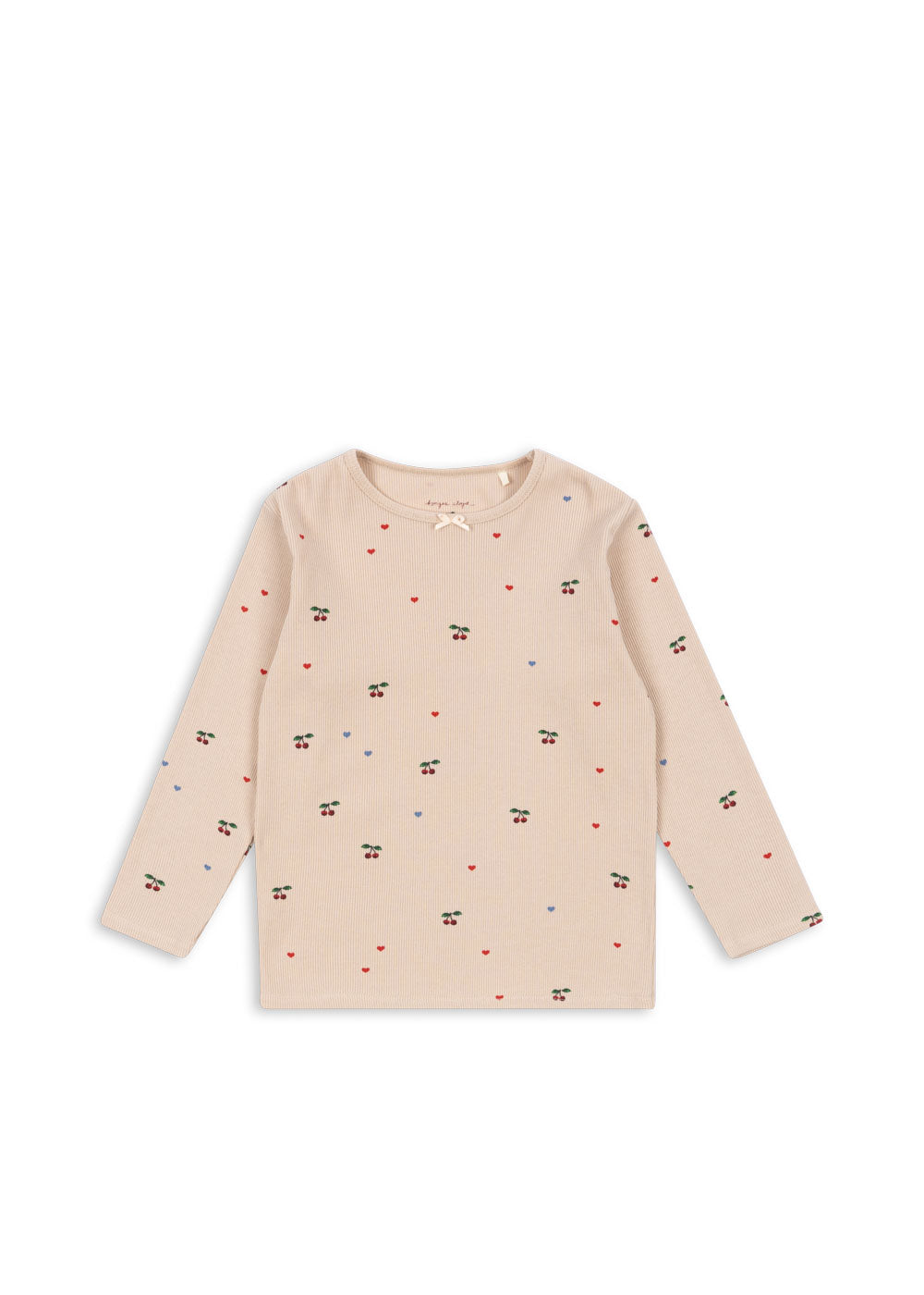 Camiseta de Manga Larga de Algodón Orgánico Ella Cherry Coeur Blush – Konges Sløjd