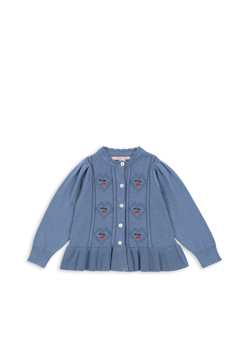 Chaqueta de Punto SOLEIL en Algodón Orgánico Country Blue - Konges Sløjd