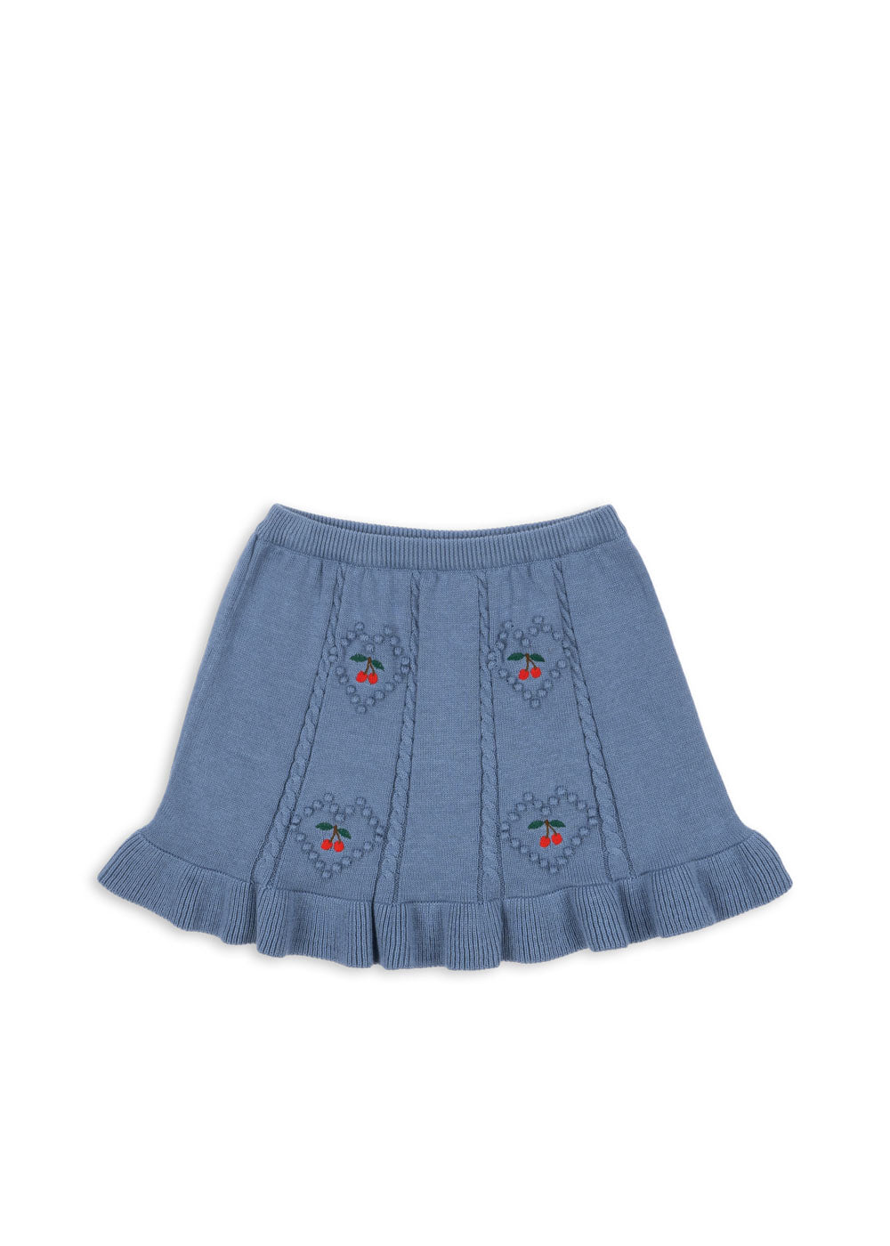 Falda de Punto de Algodón Orgánico Soleil Country Blue – Konges Sløjd