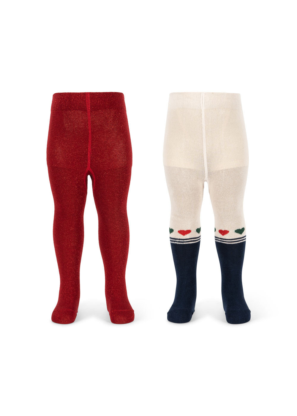Pack de 2 Leotardos Lúrex Heart Mix – Konges Sløjd