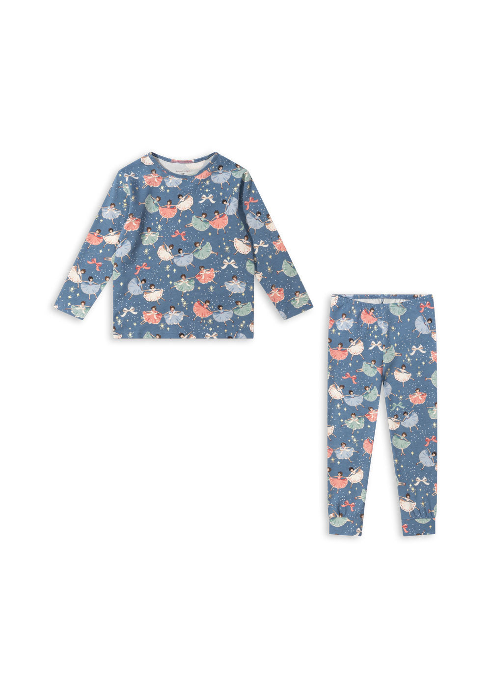 Conjunto de Camiseta y Pantalón GOTS Snow Bow Ballerina - Konges Sløjd