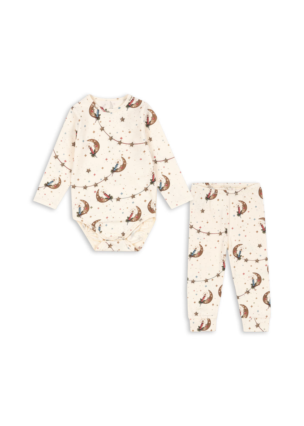 Conjunto de Body y Leggings de Algodón Orgánico Basic Luna - Konges Sløjd