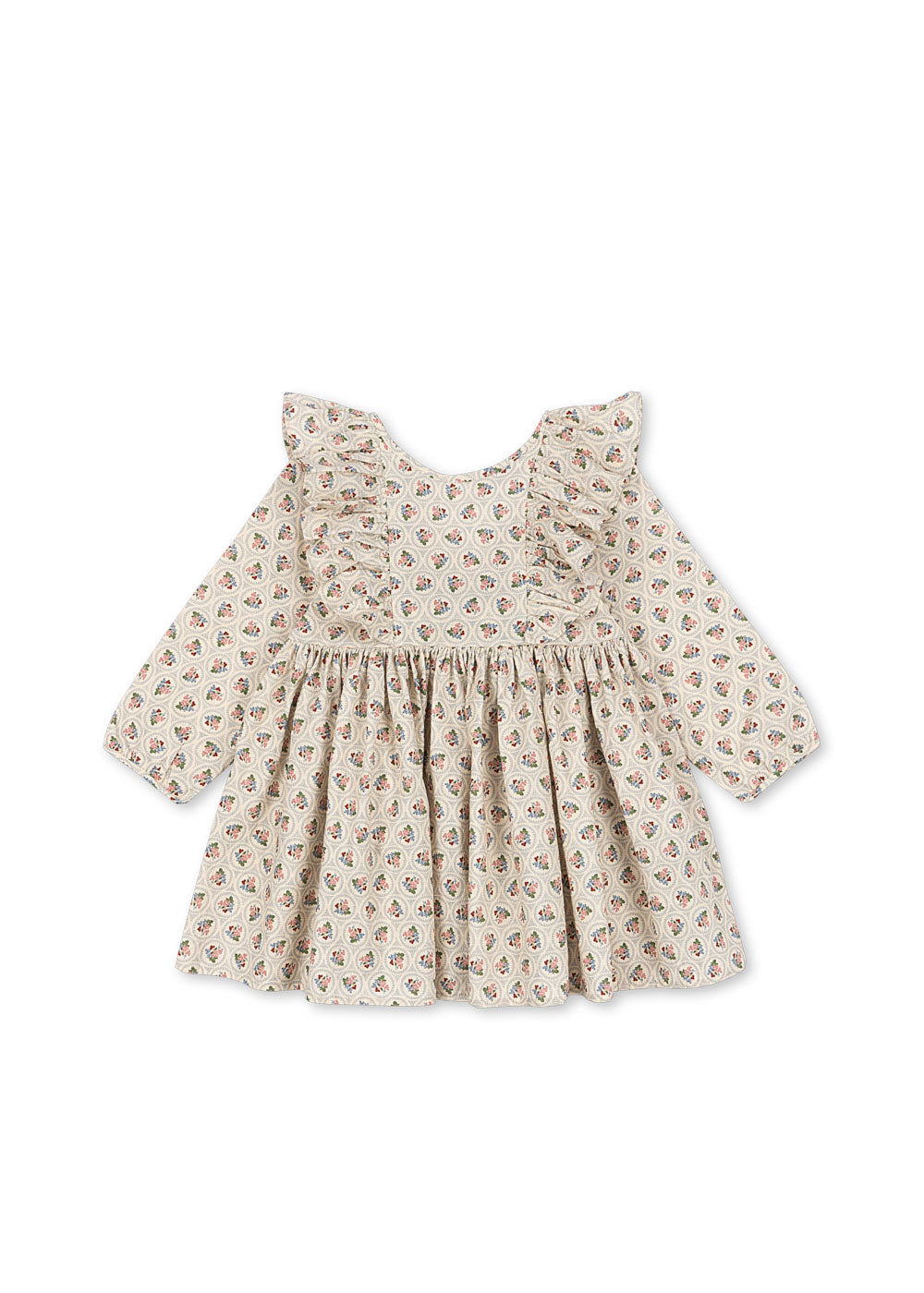 Vestido de Algodón Orgánico Cianna LS Bow Verona Blues – Konges Sløjd