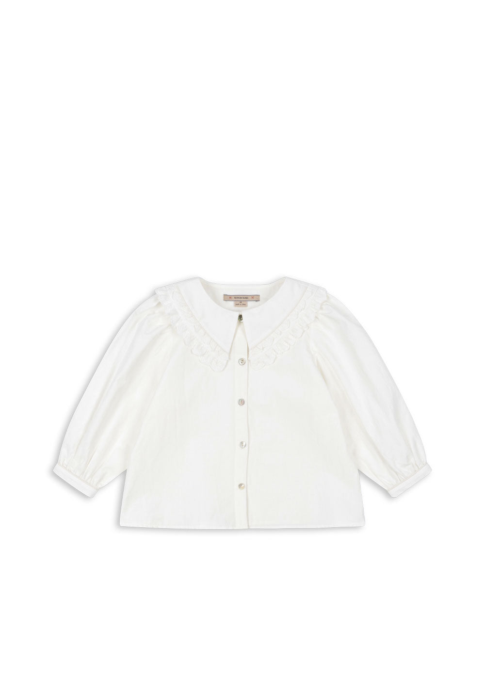 Blusa de Algodón Orgánico Coeur Collar Optic White – Konges Sløjd
