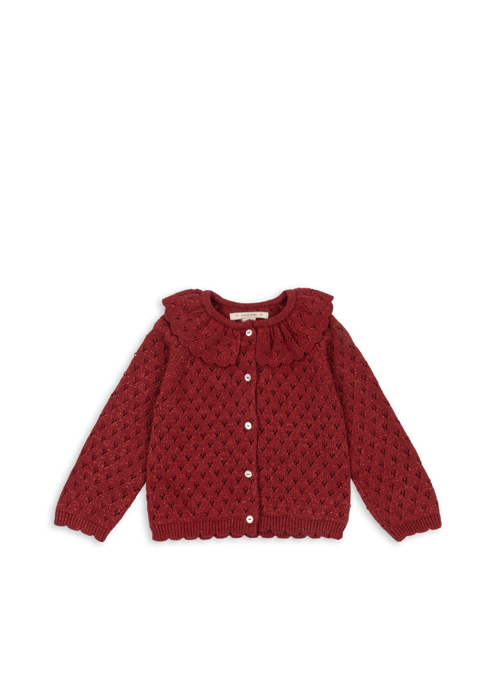 Chaqueta de Punto Festiva Holiday Knit Cardigan Red Dahlia - Konges Sløjd