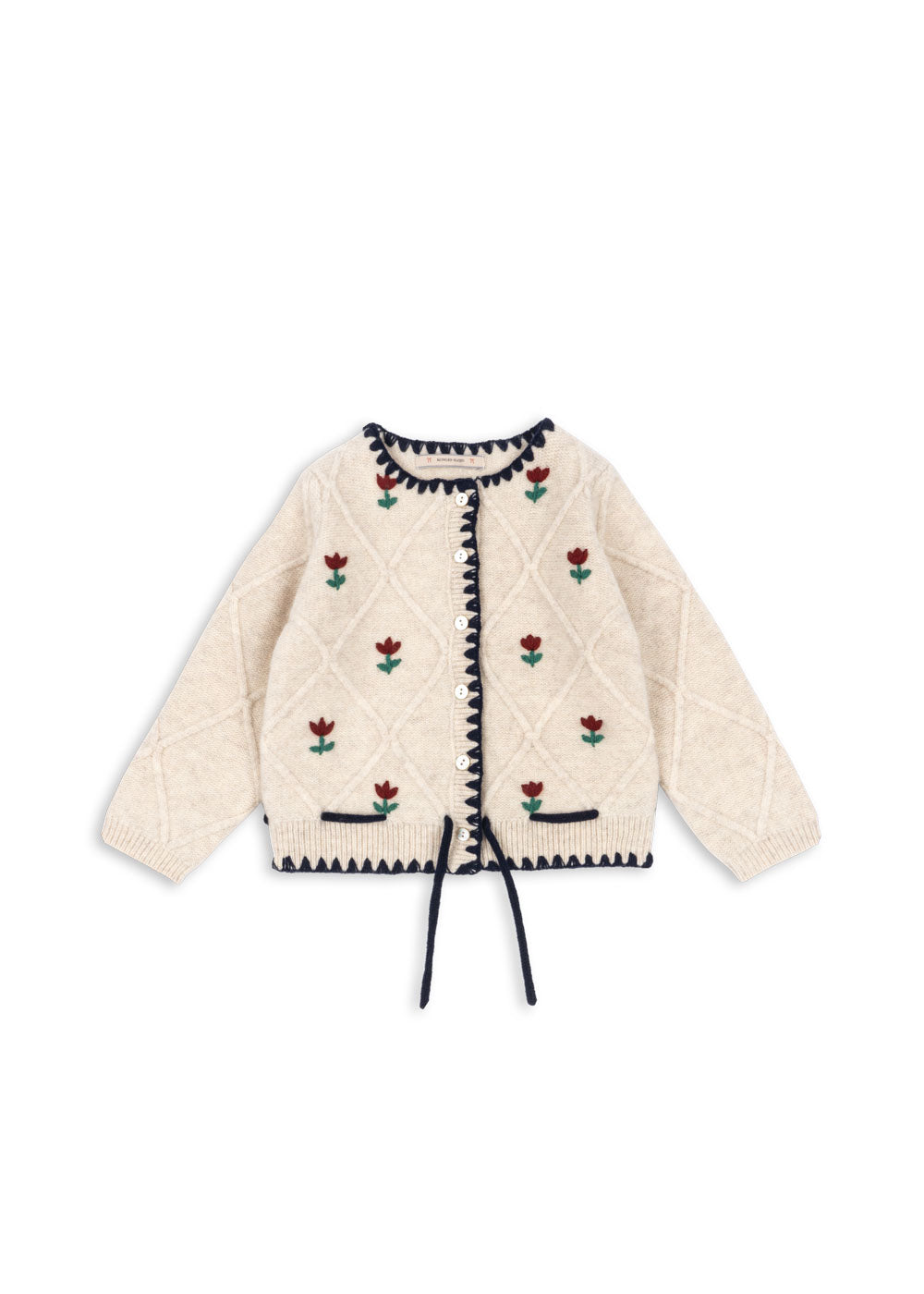 Chaqueta de Punto con Bordado Floral Iska - Konges Sløjd