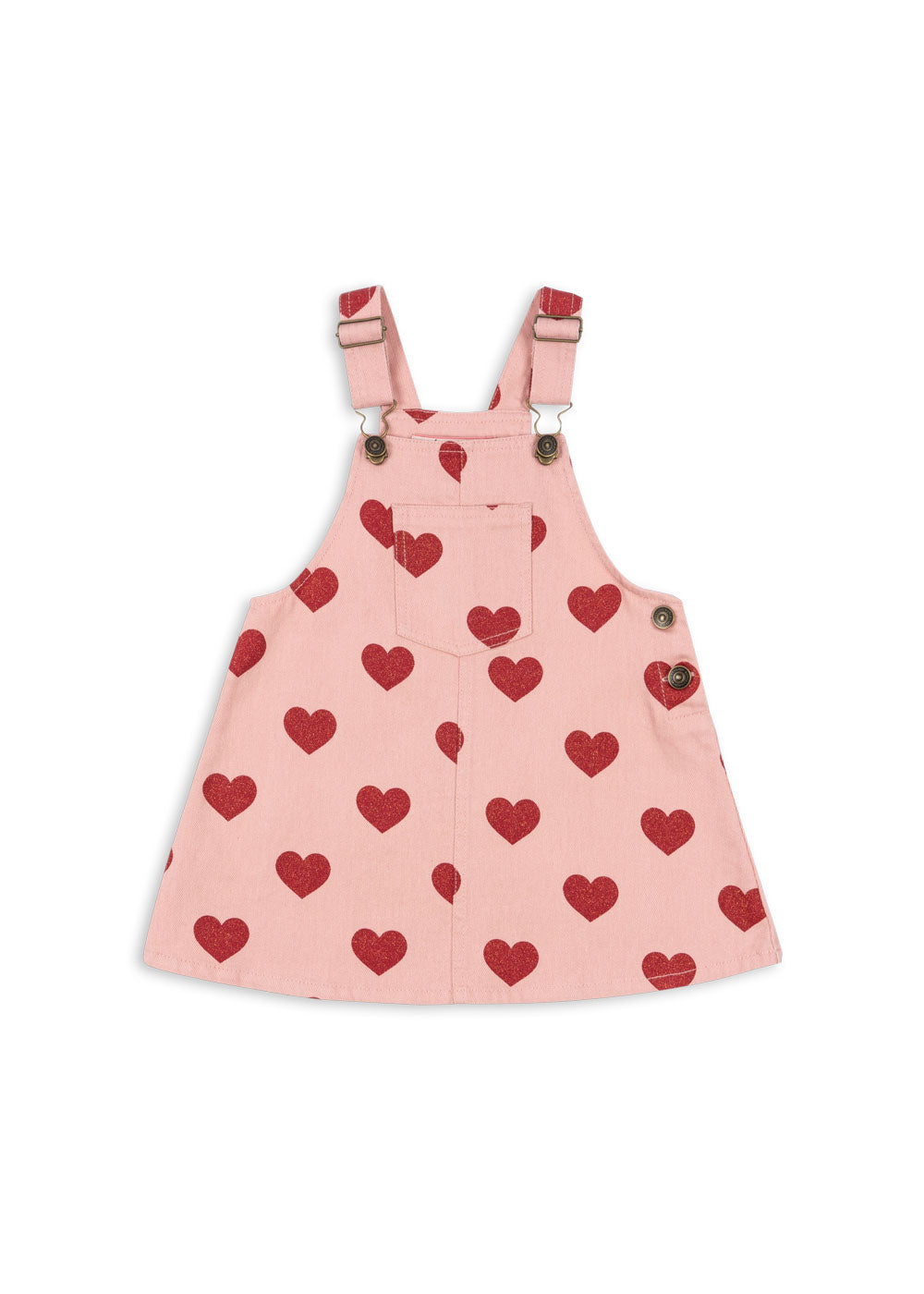 Vestido de mezclilla orgánica GOTS Magot Amour Glitter - Konges Sløjd