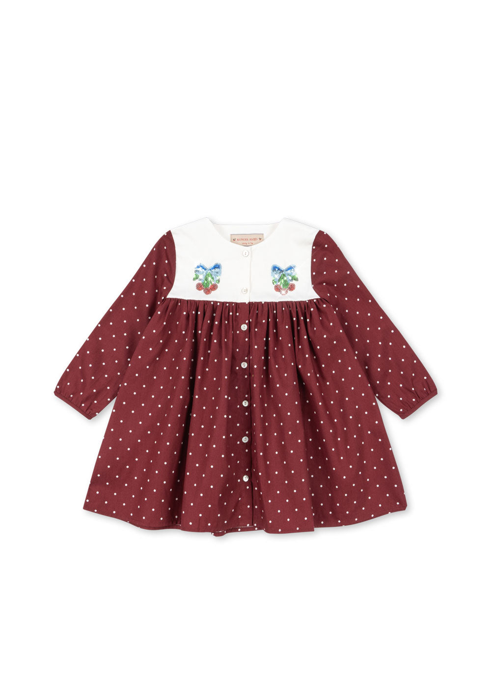 Vestido de Algodón Orgánico MUNA – Cabernet Dot – Konges Sløjd