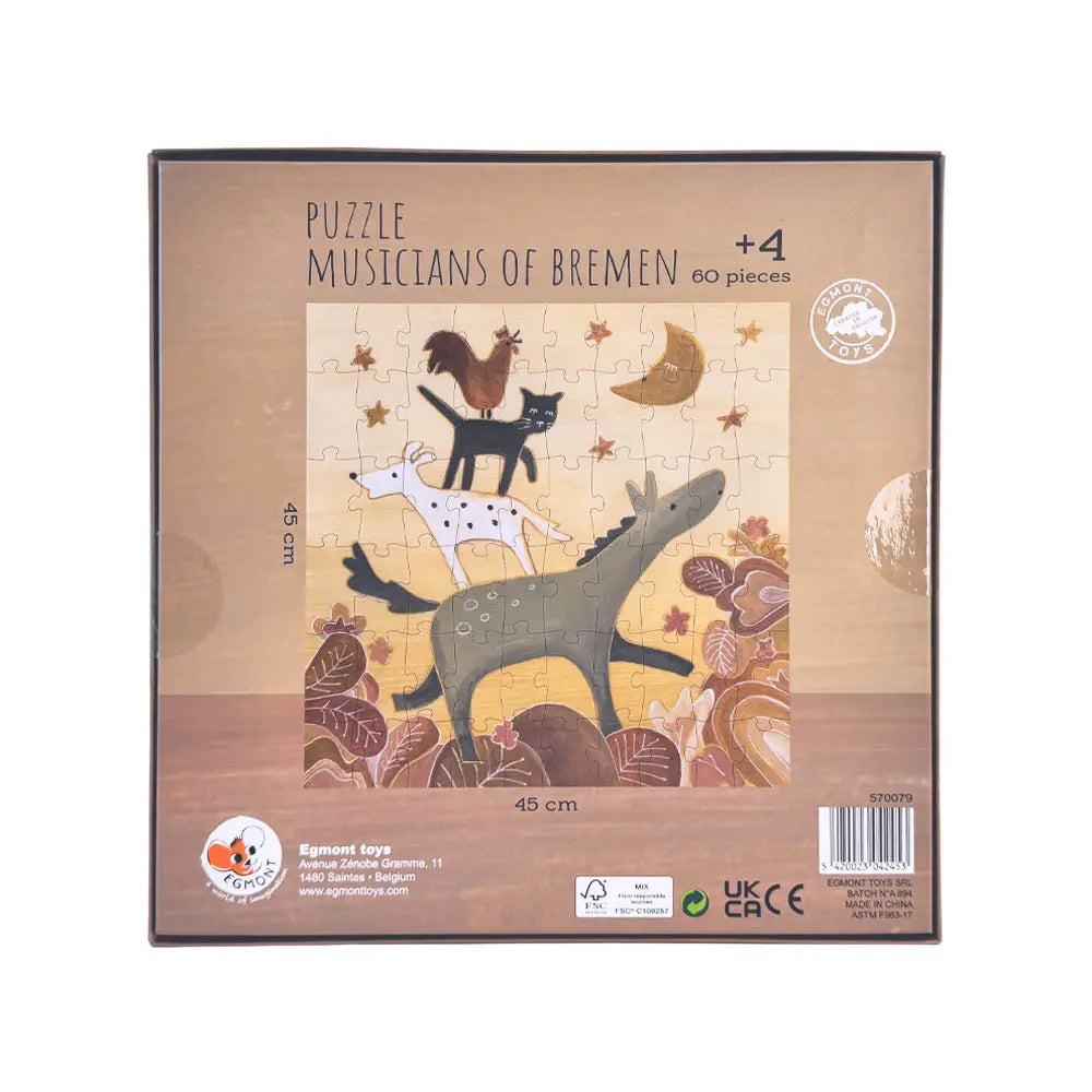Egmont Toys Puzzle Músicos de Bremen 60 piezas