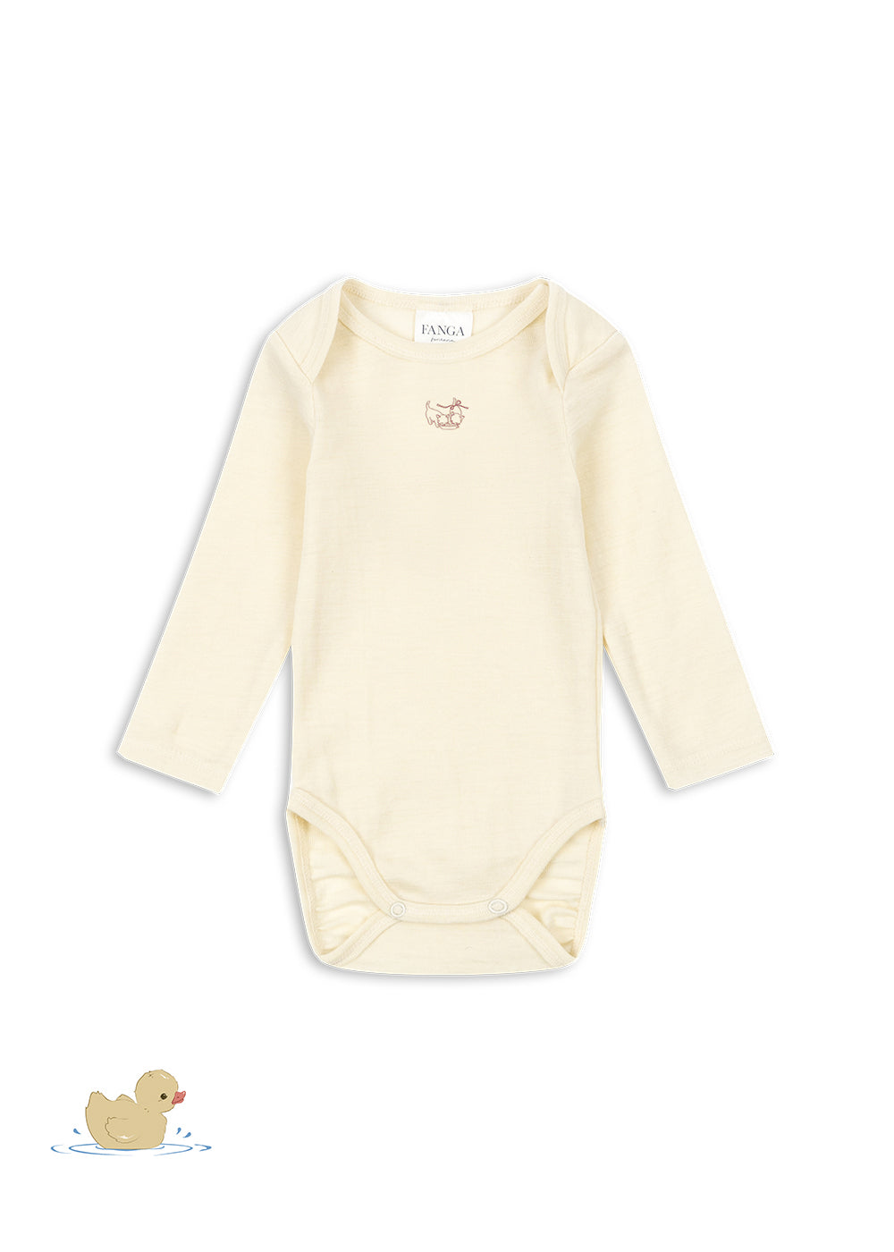 Body de Manga Larga Erba en Lana Merina Beige Melange – Konges Sløjd