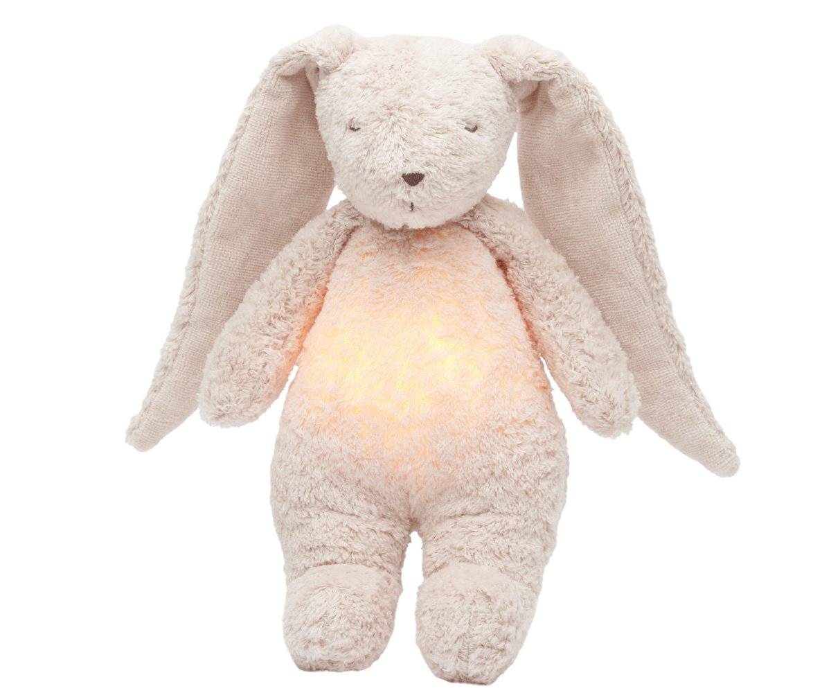 Peluche Luz-Sonido Conejo Orgánico Moonie 2.0 Rose Personalizable