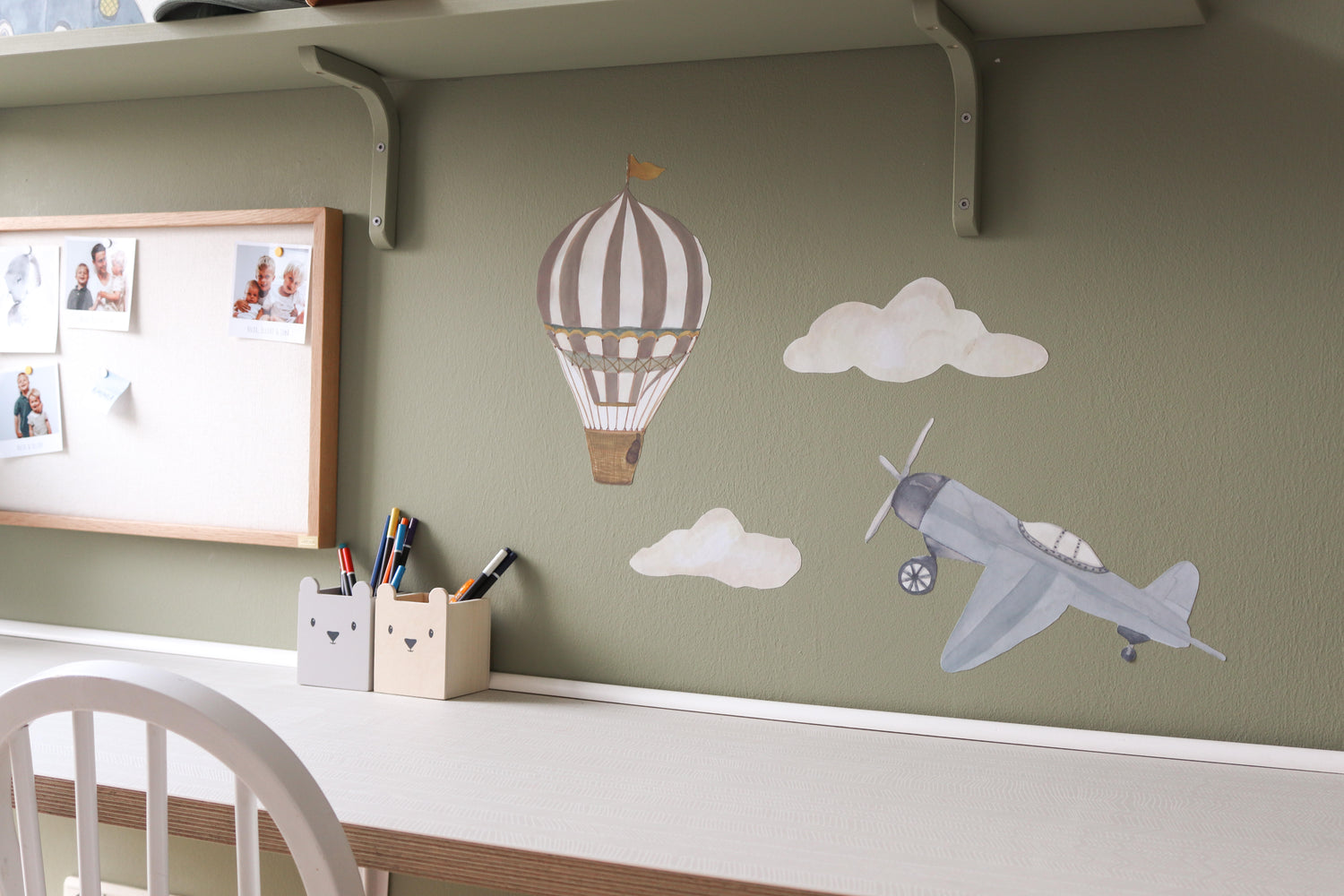 Adhesivo de pared Avión retro azul - That's mine