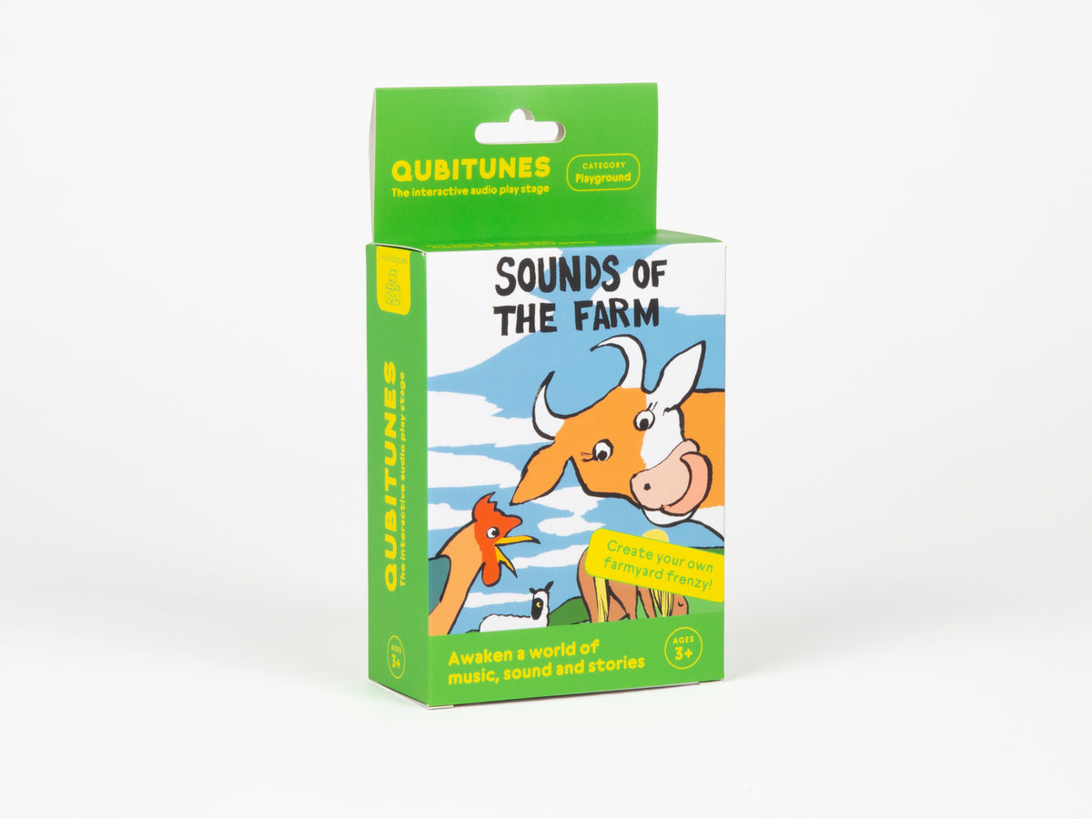 Qubitunes Sounds of the Farm - Cartucho de Juego y Figuras de Madera