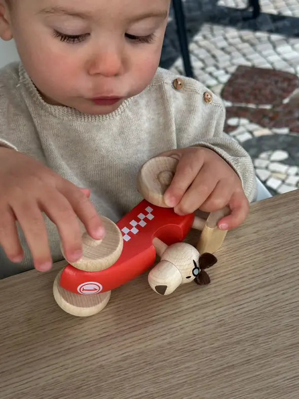 Perrito en Bólido de Madera - Egmont Toys