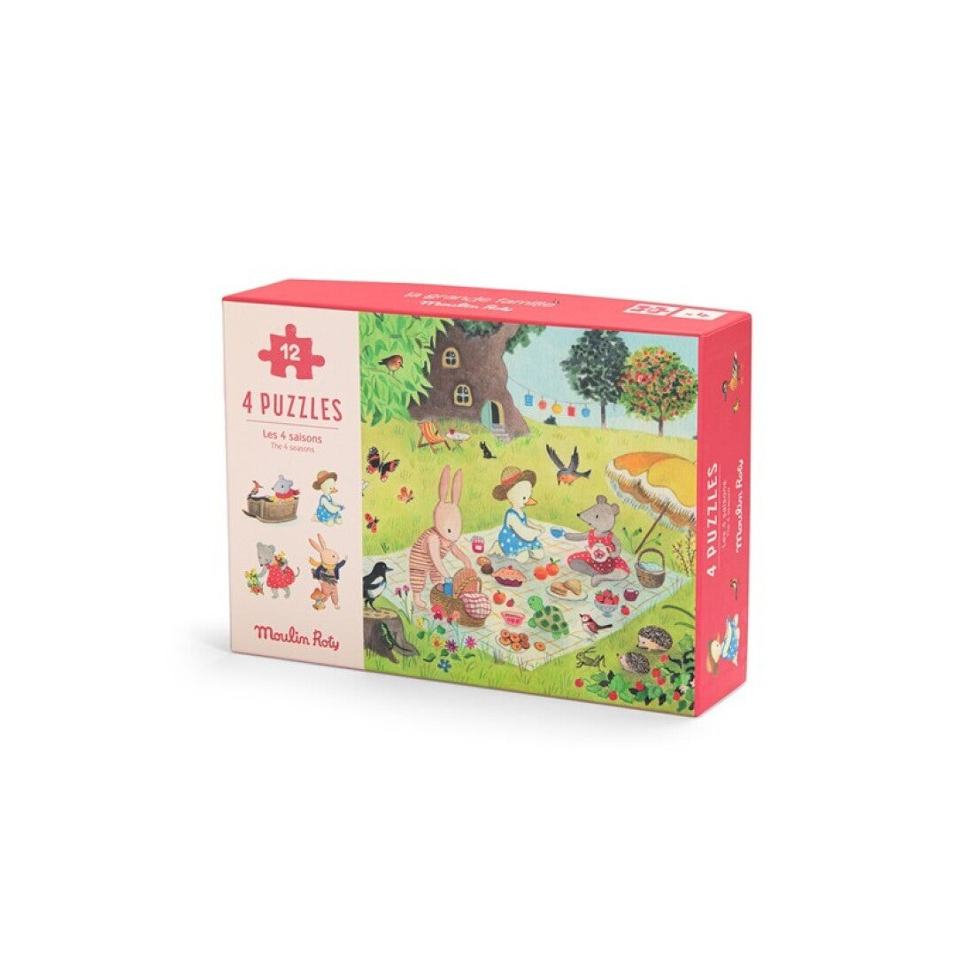 4 mini puzzles Las Estaciones GF (4 x 12 piezas)