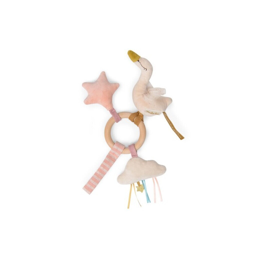 Sonajero con Anillo de Madera Cisne La Petite École de Danse - Moulin Roty