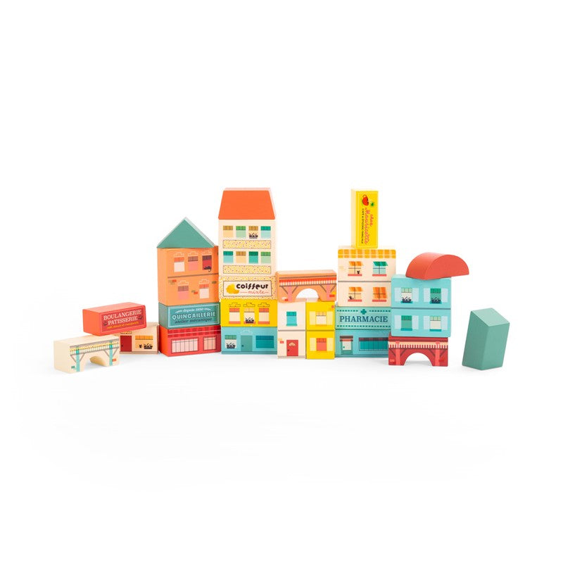 Juego de construcción pueblo (34 piezas) ADM