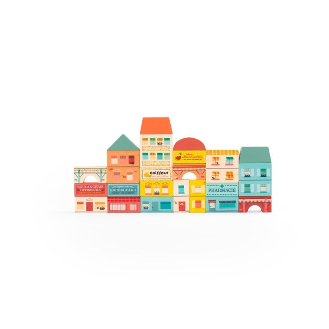 Juego de construcción pueblo (34 piezas) ADM
