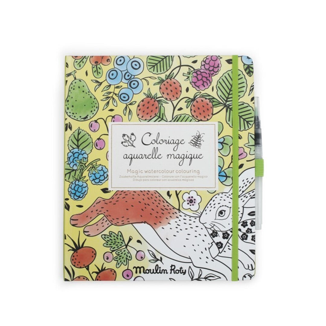 Cuaderno para colorear con agua Le Jardin du Moulin - Moulin Roty