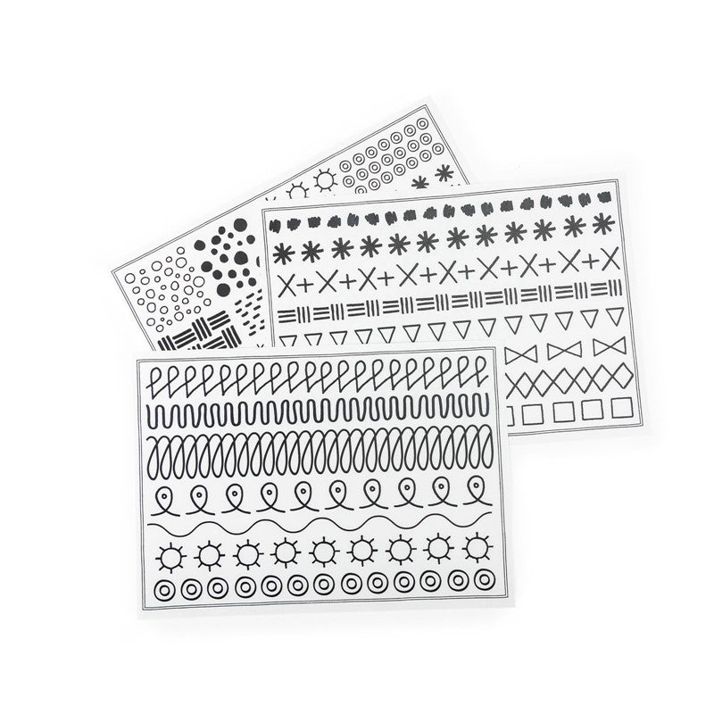 Set de 24 plantillas de dibujo Les Toupitis para Kidywolf - Moulin Roty