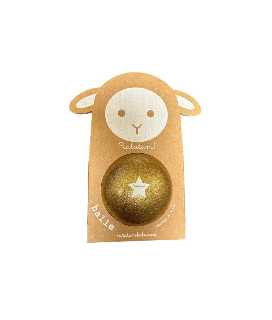 Pelota glitter 10 cm (Dorada) - Ratatam