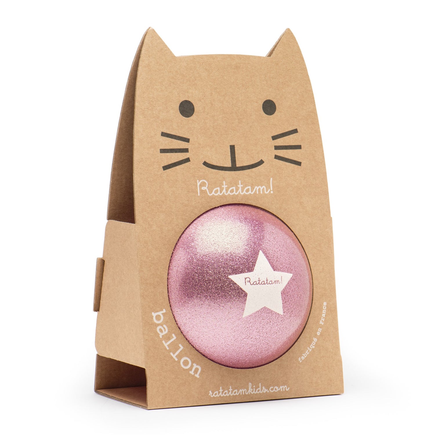 Pelota glitter 15 cm (Rosa) - Ratatam