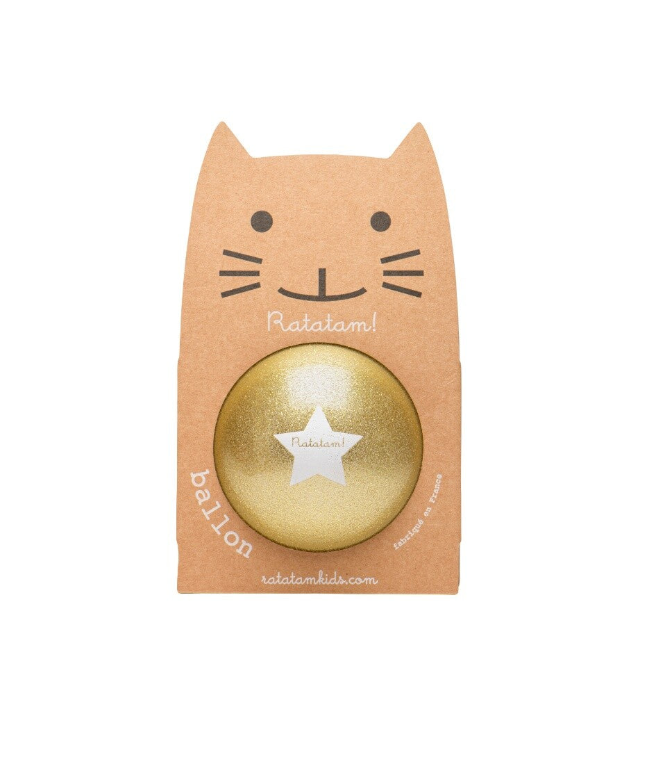 Pelota glitter 15 cm (Dorada) - Ratatam