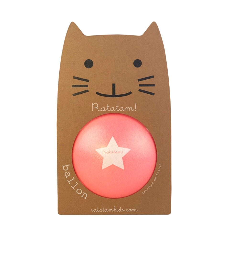 Pelota glitter rosa neón 22 cm - Ratatam