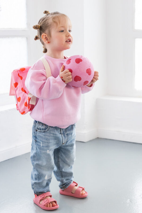 Pelota 12 cm (Estampado de corazón) - Ratatam