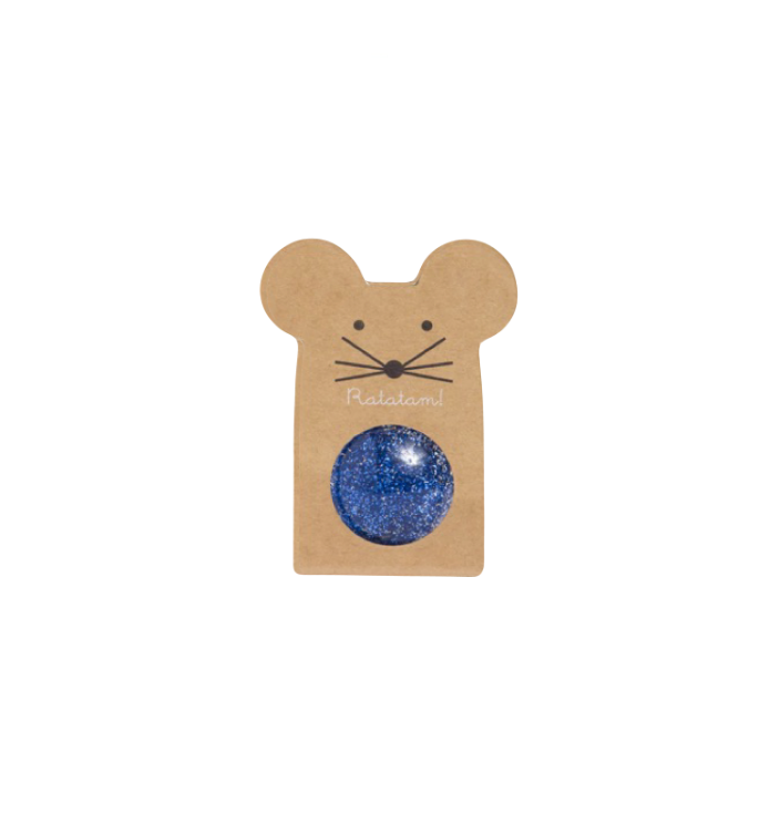 Pelota saltarina ratón 43 mm (Azul) - Ratatam
