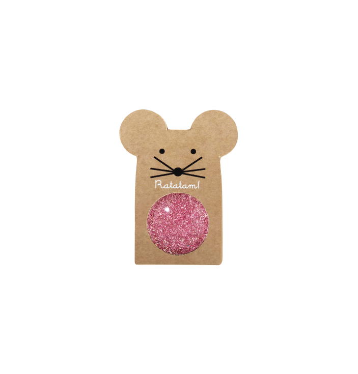 Pelota saltarina ratón 43 mm (Rosa) - Ratatam
