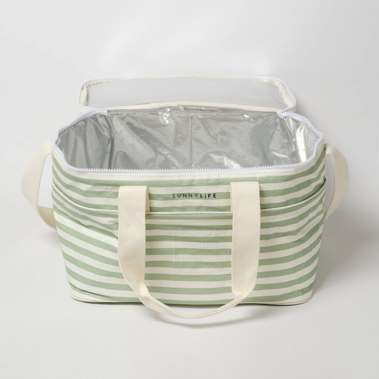 Bolsa térmica grande La Palma Sage Stripe – SUNNYLiFE