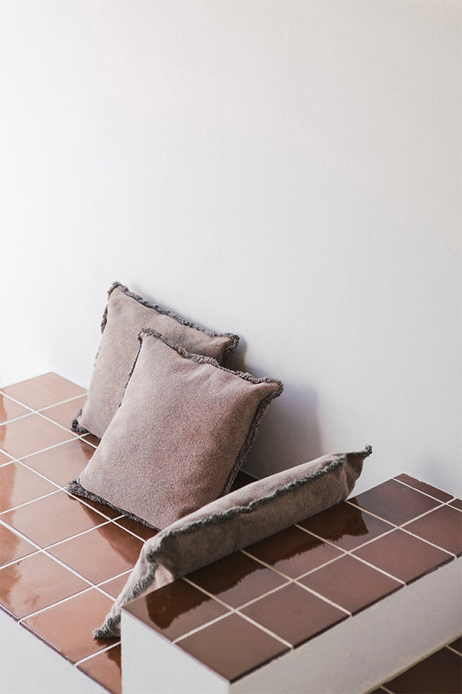 Cojín rectangular Stonewashed Soil Brown, imagen 6.