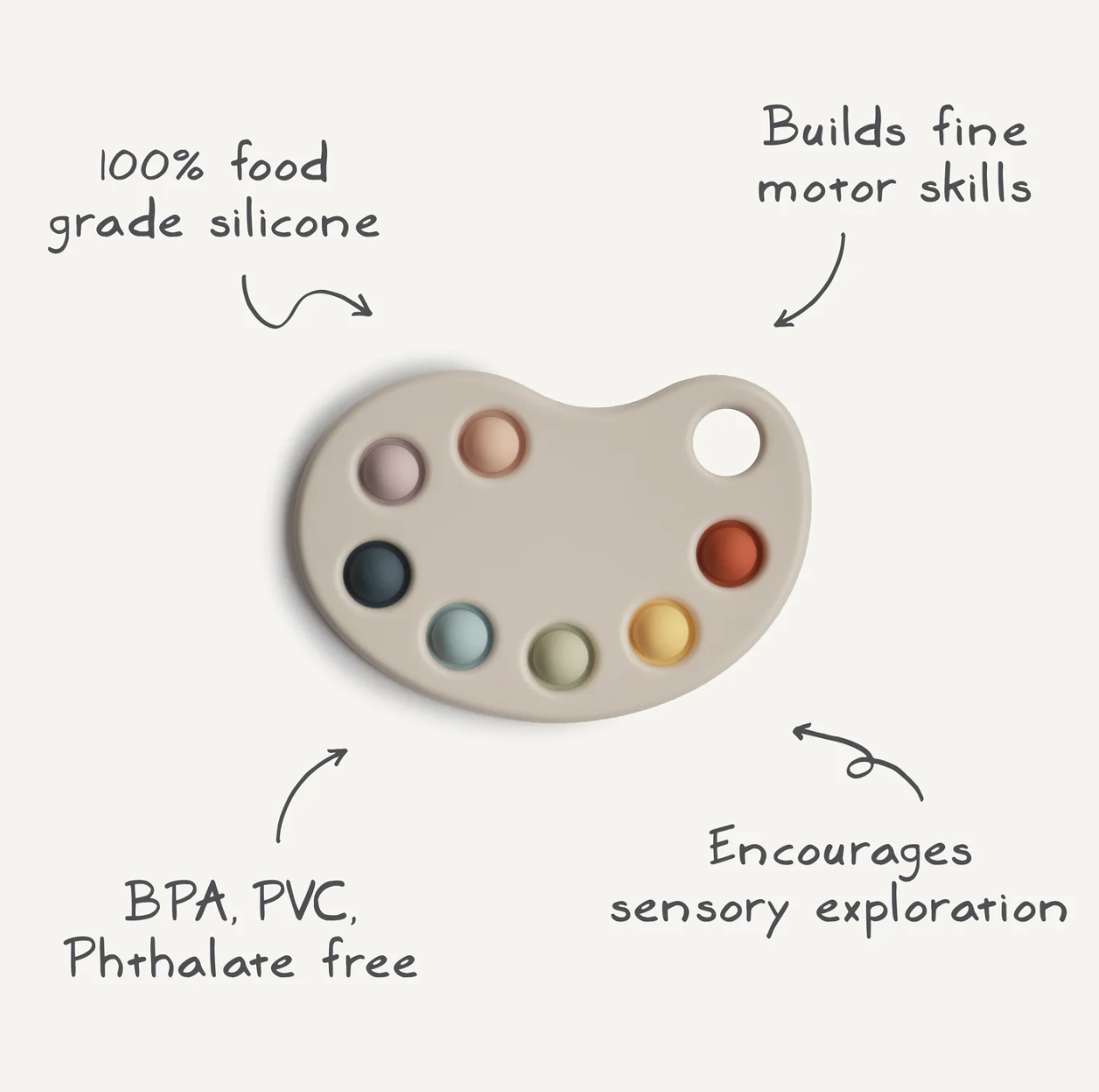 Juguete Sensorial de Silicona Press Toy – Paint Palette