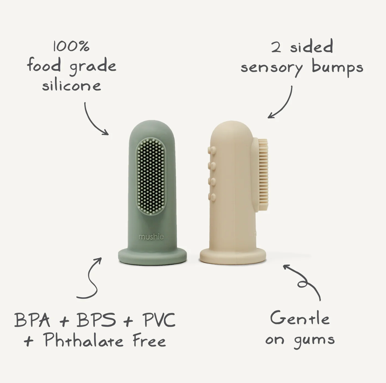 Cepillo de Dientes de Dedo Finger Toothbrush - Shifting Sand/Blush