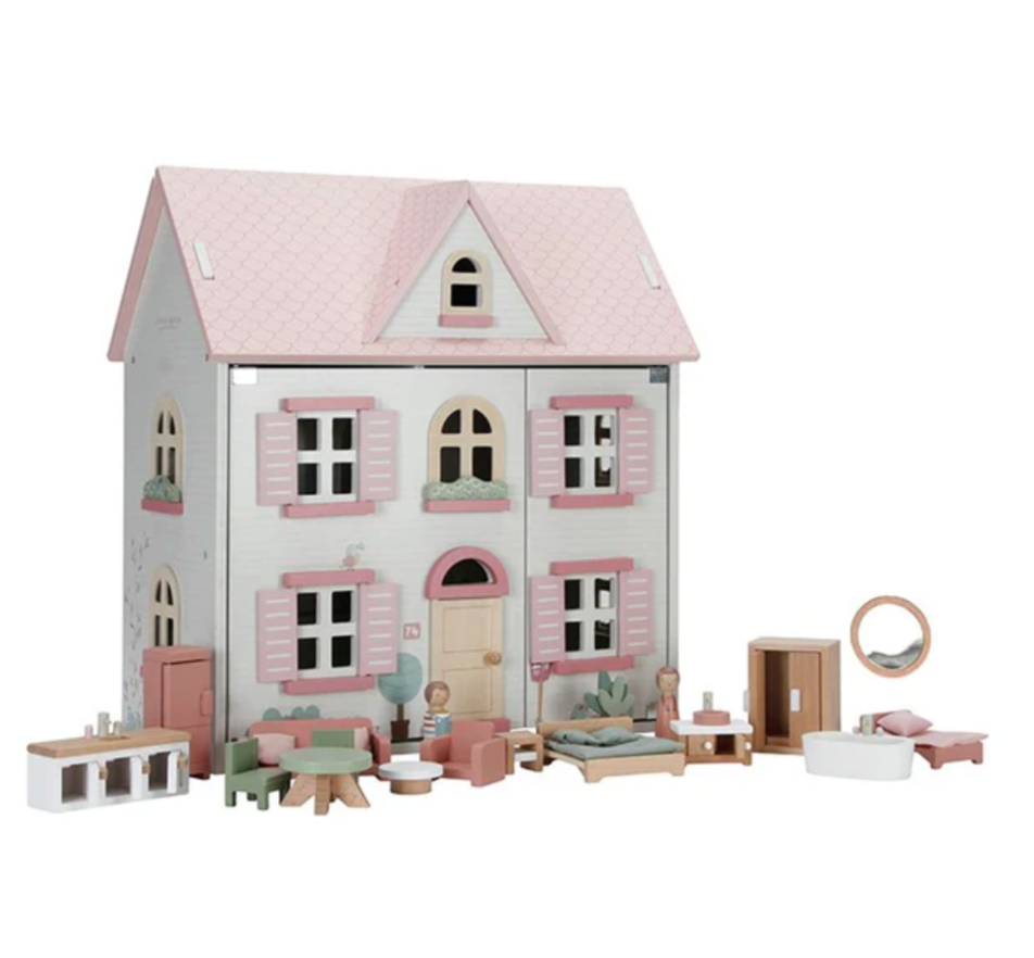 Gran Casa de Muñecas de Madera con Accesorios y Muebles – Little Dutch